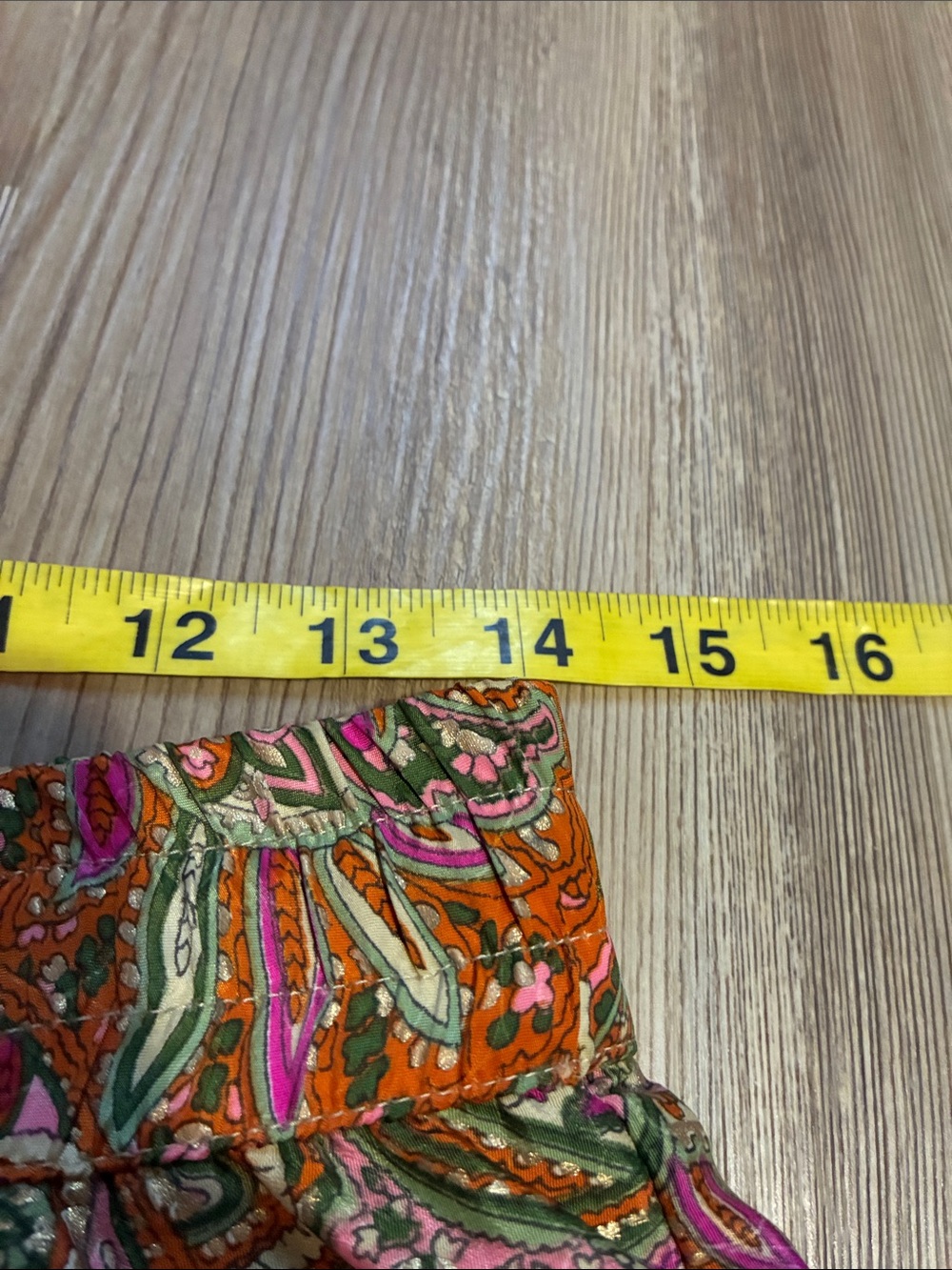 Chelsea & Theodore Paisley print Wide leg Pants Drawstring waist Tassels Women S - Picture 7 of 11